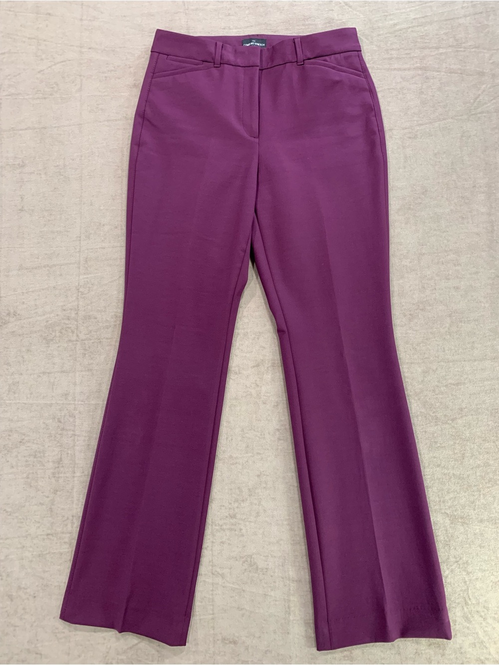 White House Black Market Comfort Stretch Slim Boot Pant Plum Size 6
